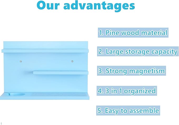 PHOENANCEE for Tonies Shelf Magnetic,for Toniebox Figures Storage Display Shelf 40-48 Character,Wall Floating Shelves Wooden,Compatible Charging Station for Children Kid's Room,Pine,3 Tier