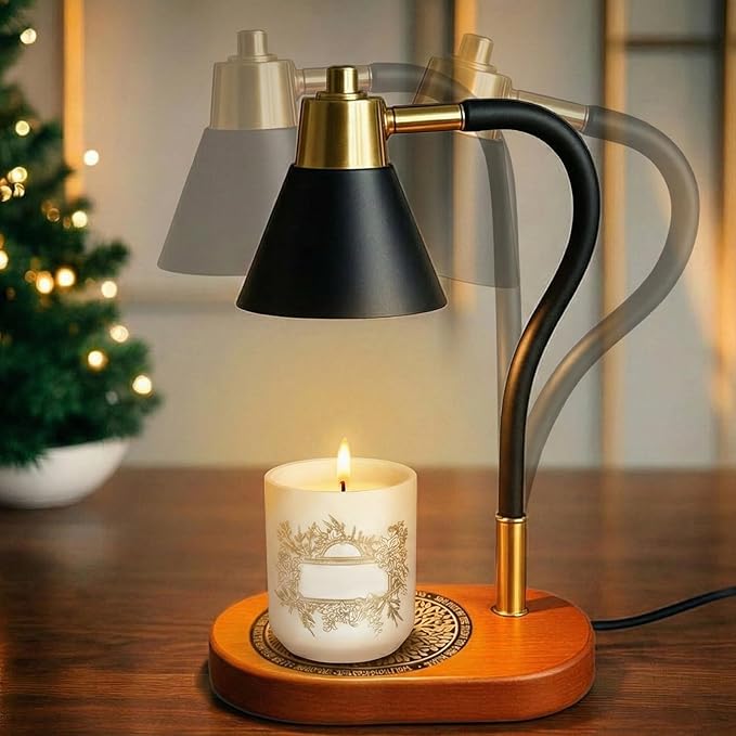 Candle Warmer Lamp with Timer and Wireless Remote Control, Gifts for Women, House Warming Gifts New Home Decor, Adjusting different shapes Adjustable Candle Light, for Jar Candles with 2 * 50W Bulbs