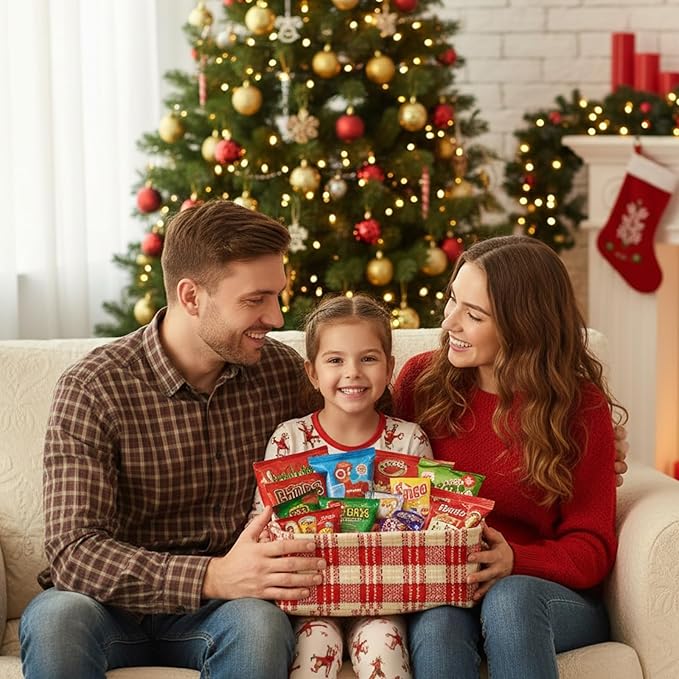 INough Christmas Basket Empty Christmas Baskets Holiday Gift Baskets Empty Cute Christmas Basket for Kids Collapsible Red Book Bin with Handles Farmhouse Storage Containers