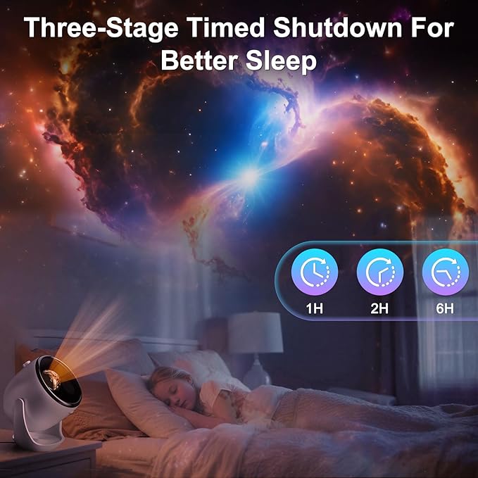 M METERXITY Star Projector, Star Light with Naked Eye 3D Technology 60+ Scene Modes, Bluetooth Speaker Night Light Projector for Home, Bedroom, Ceiling, Party, Gifts, Christmas, New Year