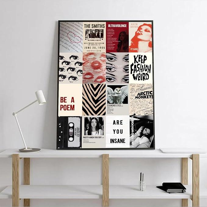 KBKBART 50Pcs Downtown Girl Room Decor, Y2k Wall Art Prints for Bedroom, Coquette Wall Collage Kit for Room Aesthetic, 4"x6" Vintage Photo Collage Kit Pictures, Retro Rockstar Posters Dorm Decor