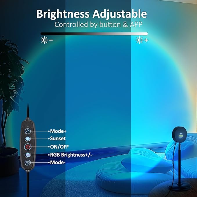 Sunset Lamp, RGB Color Changing LED, Bedroom, Party, Christmas Decor