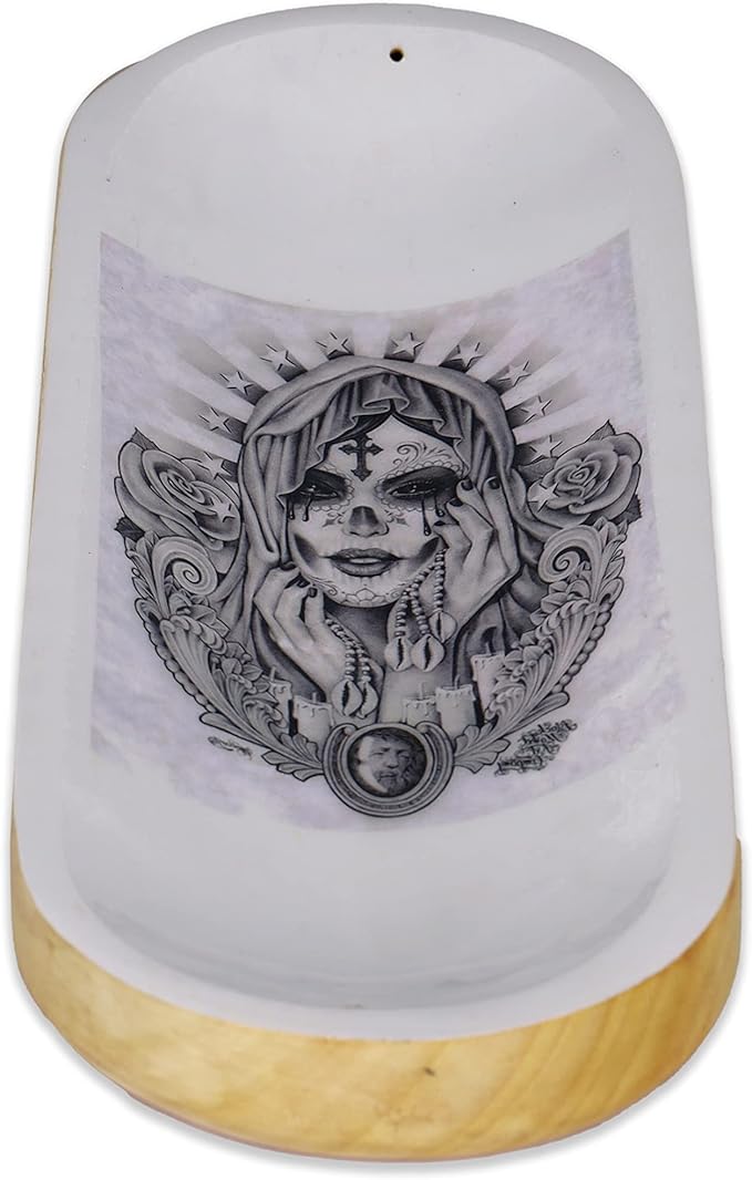 Bless-International Traditional-Handmade-Tray-Burner Wooden-Trat-Incense-Stick-Holder Ash-Catcher-Stand for-Aromatherapy-Meditation-Yoga (Angel Girl, 11x4x1.22 Inches)