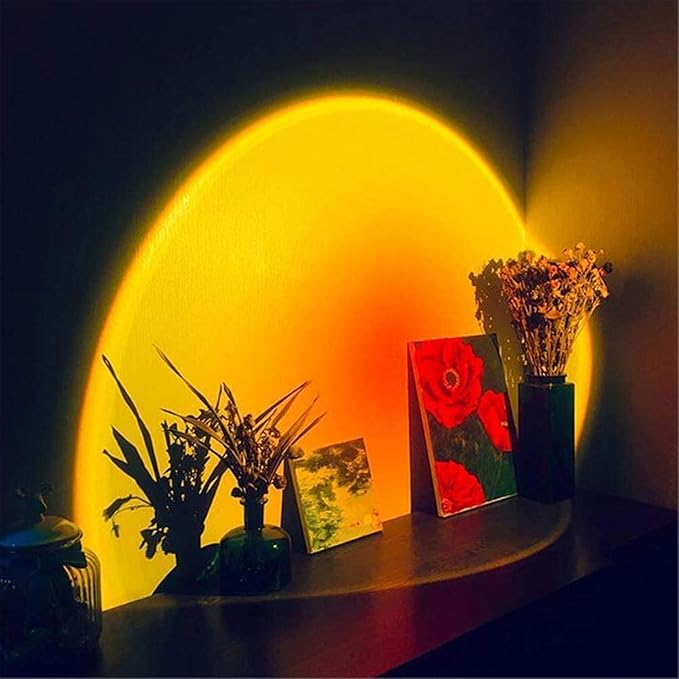 Sunset Lamp Projector,Sunset Lamp,LED Sunset Light,16 Colors Changing Projector LED Lights Floor Lamp Room Decor Night Light for Party Bedroom Decor,Sunlight Lamp Rainbow Night Light Projector