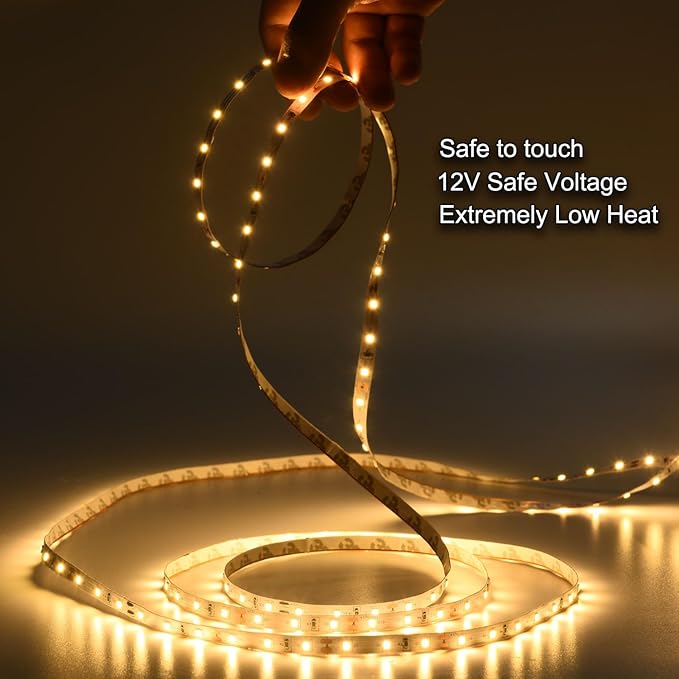 Flexible LED Strip Lights, Warm White,20ft 360LEDs 2835 LED Ribbon, String Light, 12V Tape Lights, Non Waterproof, Under Cabinet Children's Rooms Hallway Staircase Corridor Collectable