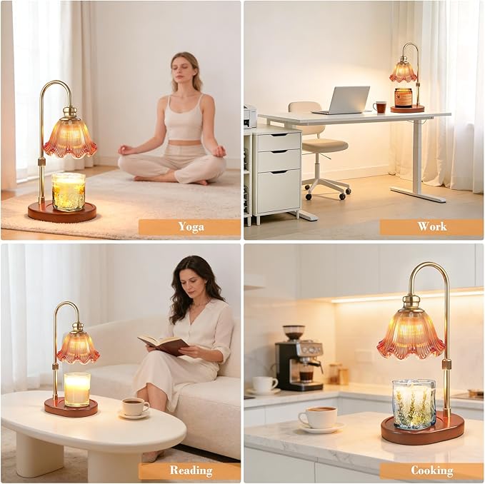 Banbanda Candle Warmer Lamp with Timer: Mothers Day Gifts,Birthday Gifts for Women, House Warming Gifts New Home Decor – Height Adjustable Candle Lamp