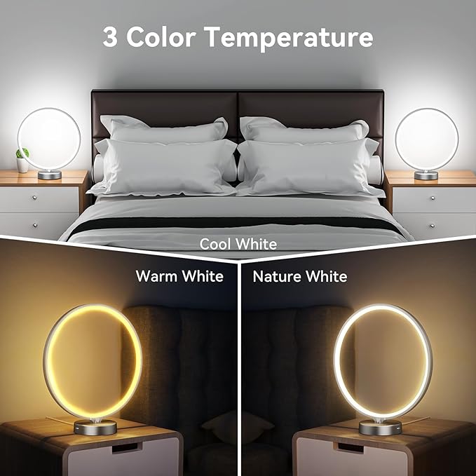 Doraubia Light Therapy Lamp - 2 in 1 Desk Lamp 10000 Lux Sun Lamp with Dual Controls, 4 Timer, Dimmable, 3 Color Temperatures - Artificial Sunlight Happy Light Box