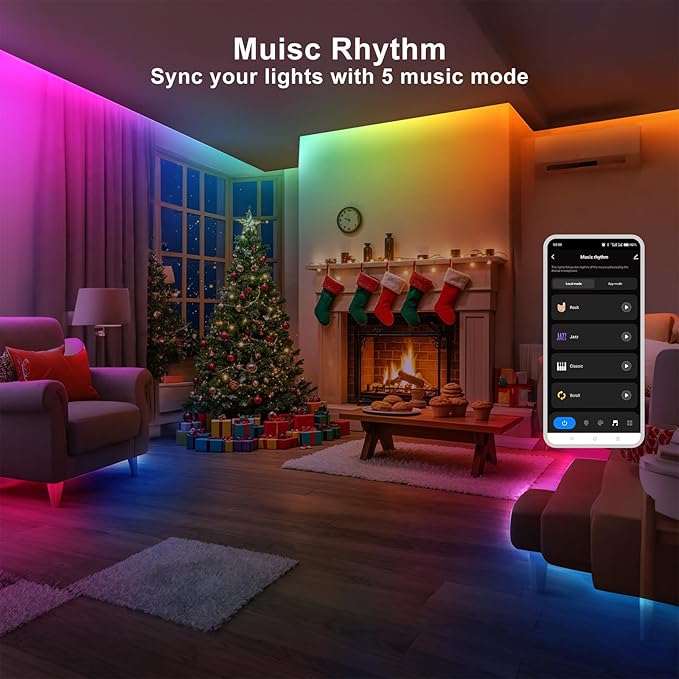 Tatazone 6.56ft Bluetooth RGB+IC COB Led Strip Light with App, Chasing COB Light Strip, Segmented Control, Music Sync, Color Changing Led Lights for Home Decor, Gaming, Cabinet, Desk