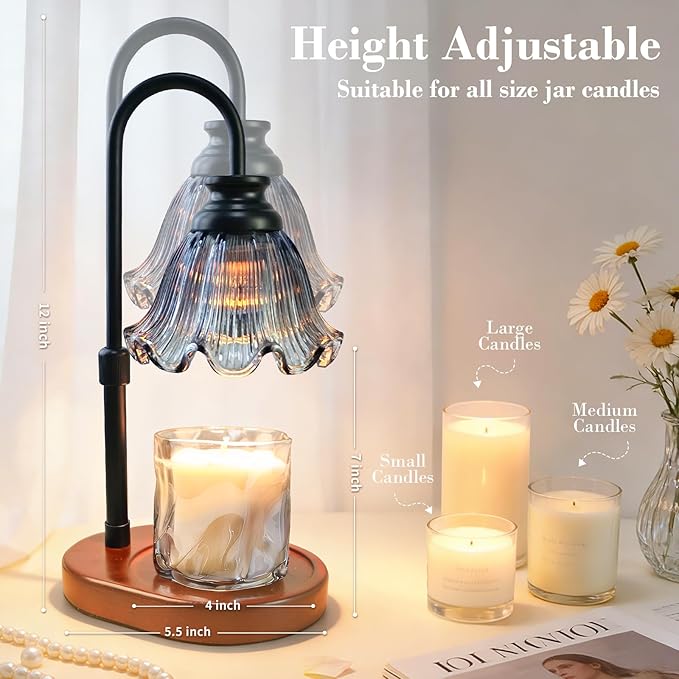 Banbanda Candle Warmer Lamp with Timer: Mothers Day Gifts,Birthday Gifts for Women, House Warming Gifts New Home Decor – Height Adjustable Candle Lamp
