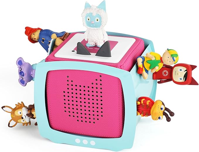 Tonies Storage Shelf for Tonies Box Organizer & Tonies Figures – Magnetic Metal Floating Shelves for 25~35 Tonies Characters ＆ Toniebox 1/2 Player, Designed for Kids' Gifts, TV Shape