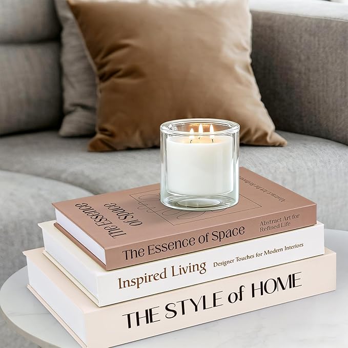 XKDOUS Set of 3 Aesthetic Decorative Books for Home Decor Coffee Table Books Hollow Keepsake Photo Storage Boxes Modern Shelf & Bookshelf Decoration for Living Room, Bedroom
