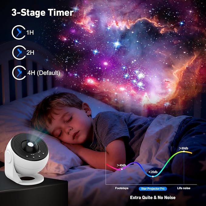 Galaxy Projector Pro, 13 in 1 Home Planetarium Galaxy Projector for Bedroom, Star Projector Galaxy Light with Timer, Adjustable Focus Night Light Projector