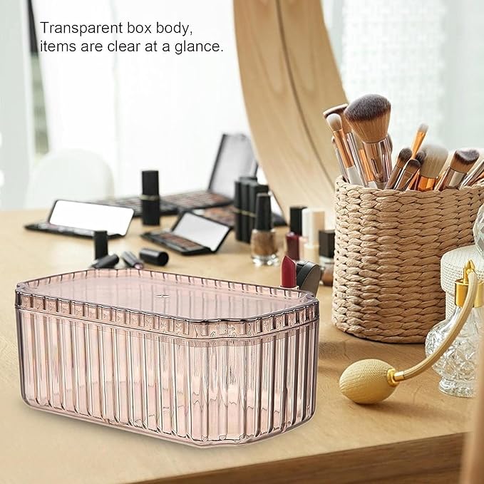 Cosmetic Case Jewelry Box Makeup Case Organizer - Stackable Removable 3 Layer Jewelry Display Case for Rings Bracelets Necklaces