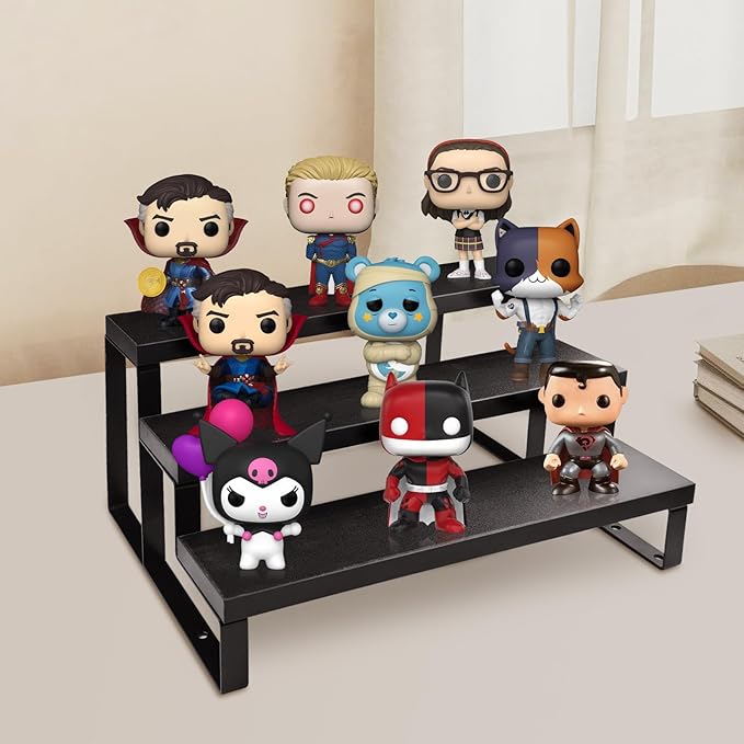 3 Tier Cologne Stand for Men 2 Pack,12 Inch Wooden Cologne Organizer for Dresser Waterproof Perfume Organizer with Anti-Slip Washers for Makeup,Figures,Cupcake,Perfume,Dessert,Display Risers Stand