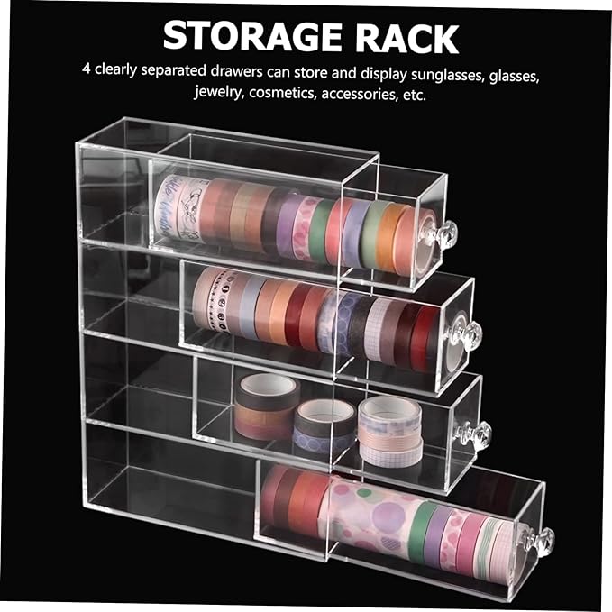 Holibanna Style Jewelry Storage Case Transparent Makeup Organizer Capacity Practical Jewelry Holder for Earrings and Accessories for Bedroom and Vanity Use