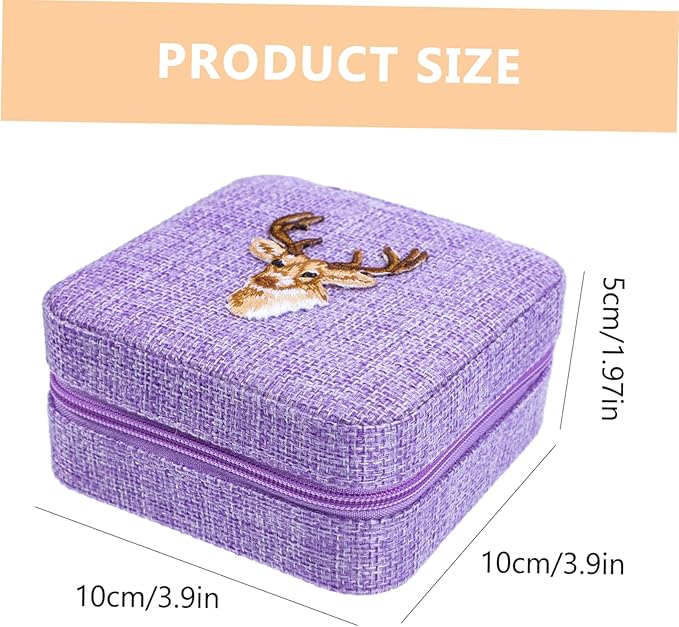 BESPORTBLE Travel Jewelry Organizer Box for Women Portable Earring Ring Holder Storage Case Dividers Small Cosmetic Organizer for Travel Jewelry Storage Box