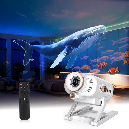 AIRIVO Cinematic Mood Projector, 3D Galaxy Star Projector with 60 Moving 3D Scenes&Bluetooth Speaker, Planetarium Night Light for Room Decor, Gifts for Kids, Teens, Adults, Valentine's Day