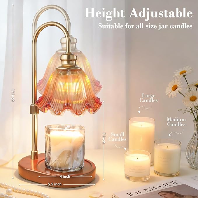 Banbanda Candle Warmer Lamp with Timer: Mothers Day Gifts,Birthday Gifts for Women, House Warming Gifts New Home Decor – Height Adjustable Candle Lamp