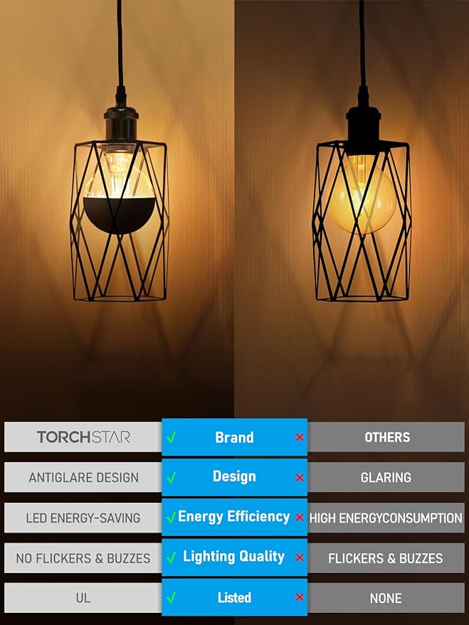 TORCHSTAR Dimmable Half Chrome Light Bulb, 7W (75W Eqv.), Anti Glare LED Light Bulbs, UL Listed, E26 Black Dipped Bulb, G25 Globe Light Bulbs for Bathroom, Vanity, Mirror, 3000K Warm White, Pack of 3