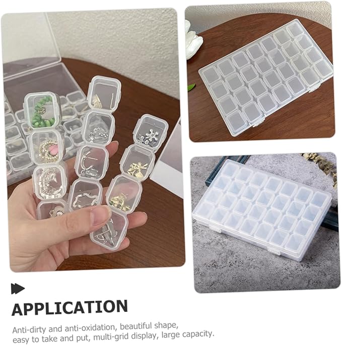PRETYZOOM Small Jewelry Holder Box Portable Earring Organizer Makeup Organizer for Travel