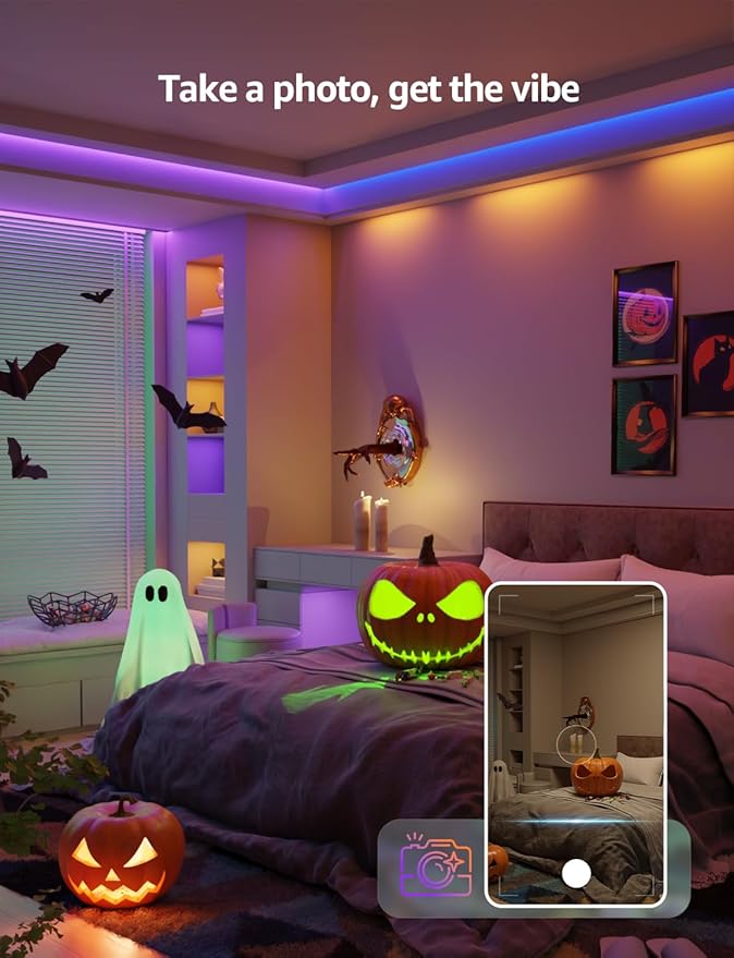 Lepro SE1 AI Smart LED Strip Lights - 49.2ft RGB Color Changing Light Strips with APP Control, AI Generated Lighting, Music Sync, 2.4GHz Wi-Fi & Bluetooth LED Lights for Home Decor (No Remote)