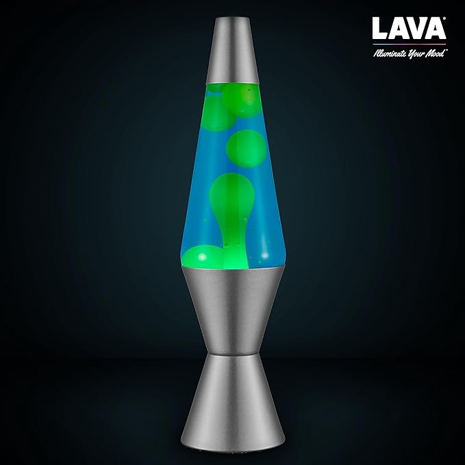 Lava® Lamp - 14.5" Deep Ocean - The Original Motion Light - Yellow/Green Wax and Blue Liquid - Item #2634 (Amazon Exclusive)