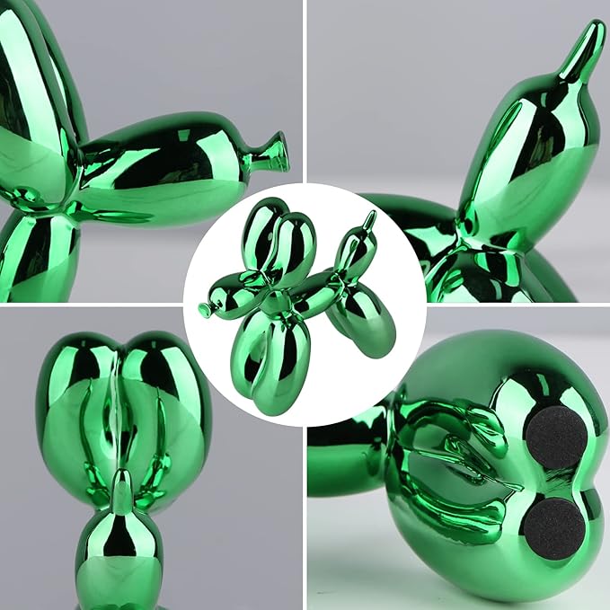 Balloon Dog Sculpture Modern Home Decor Collectible Figurines Funky Statues for Bedroom Trendy Animal Decor for Coffee Table Living Room Decor Art Resin Decor Office Standing Desk Decor