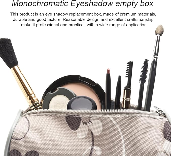 Eyeshadow Storage Box 8-Pack 1.49X1.49X0.74 Inch Compact Monochrome Makeup Organizer Holder for Home and Travel Suitable for Blush and Foundation