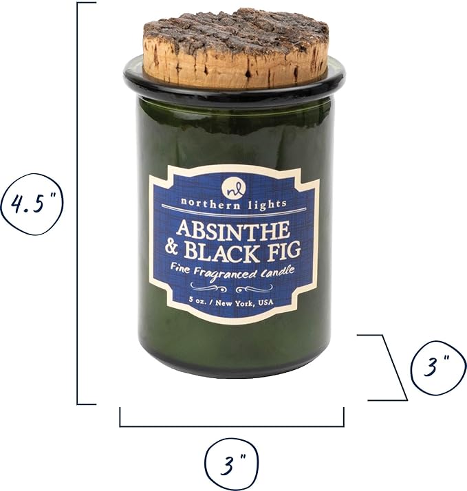 Northern Lights Candles - Spirit Jar Candles - Absinthe & Black Fig - 52603