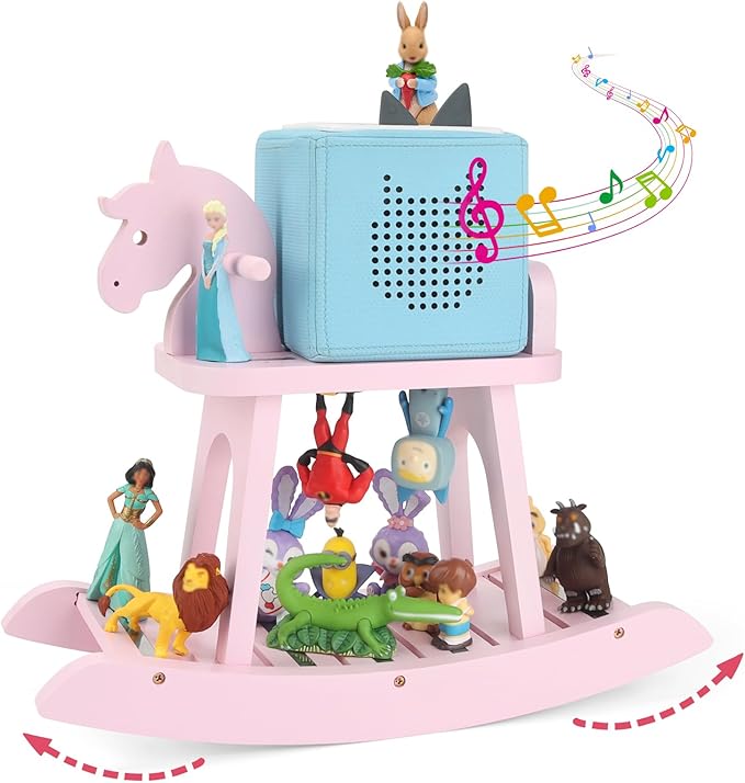 Pink Unicorn for Tonies Box Organizer Shelf Storage, for Tonie Shelf Magnetic, Compatible with Tonie Box 1/2 Player Tonies Figures Characters for Children, Display Collection 10~15 Characters