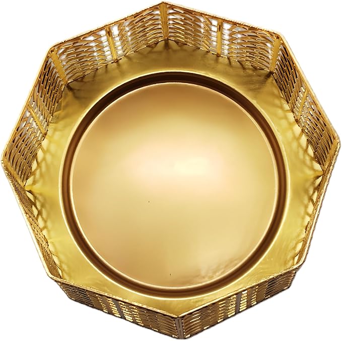 3 Wick Candle Holder, Golden Shell Design Candle Jar Holder for 4-Inch Diameter Jars (5.25" D x 3.5" H) (Golden)