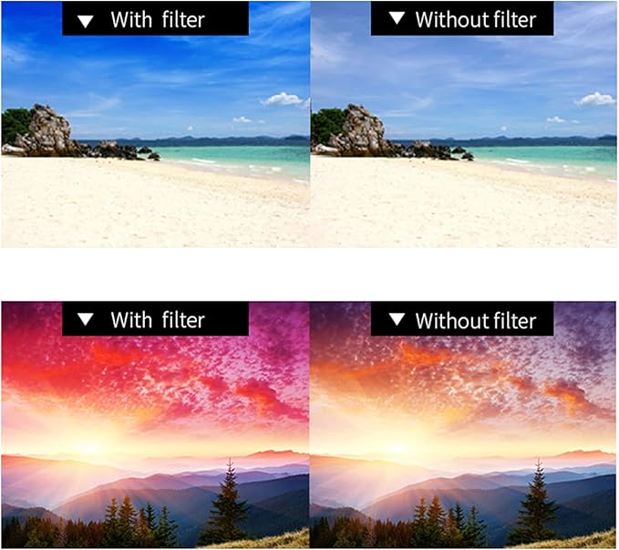 SOLUSTRE Sunset Ambient Light Film 2.6 Inch Transparent Orange Filter Sheet for Atmosphere Lighting and Multi-Color Sunset Lamp Effects