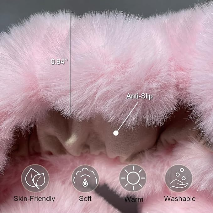 Fluffy Mirror Cover - 59"x16" Full Length Ultra Soft Non-Slip Cover Universal Stretch Cover Warm Home Decor for Bedroom Cloakroom (Pink-Without Mirror)