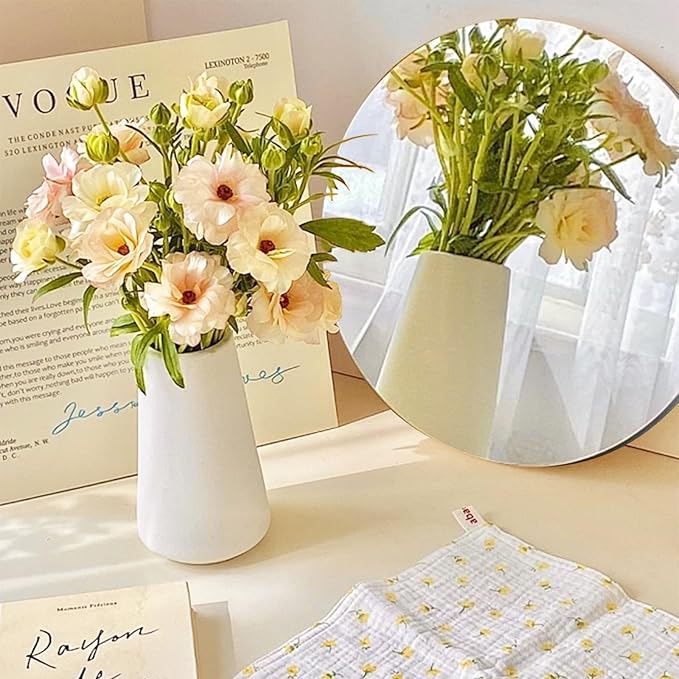 10 Pack Round Mirrors for Centerpieces, 8 inch Circle Mirror Centerpieces for Tables, Mirror Tiles for Wall Table Wedding Centerpieces Mirror Plates for Candle Wedding Decorations