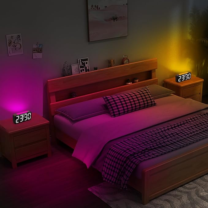 Topski Loud Alarm Clocks for Bedrooms Heavy Sleepers, Digital Clock with Night Light, Large Display, Dual Alarm, Snooze, Dimmable Bedside Alarm Clock for Kids Teens Boys Girls