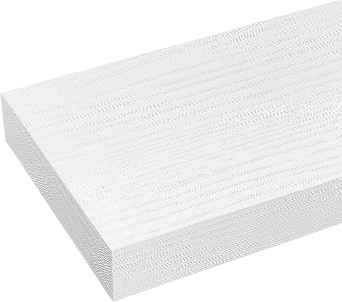 Floating Shelves for Wall, 24" Wall Mounted Shelves, Modern Decor & Storage for Bathroom, Bedroom, Kitchen, Living Room, with Invisible Brackets, Set of 2, White