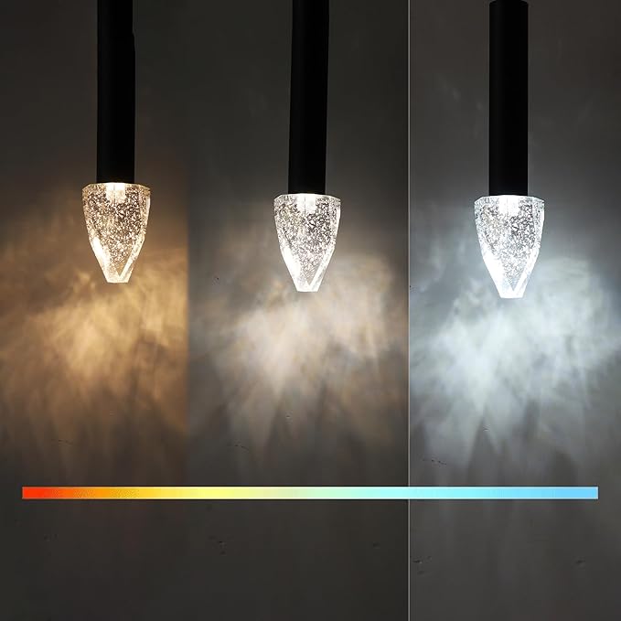 Crystal Decorative LED Light Bulbs 5 Watt(Equivalent 40w),Fancy Unique Pretty Light Bulb E26 Base, Three Color Variable Lightbulbs for Staircase,Bars, Ambience (FP-53, 2PCS)