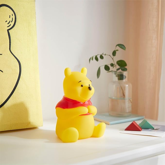 Disney Winnie The Pooh Squishy Mood Night Light 6" LED Soft Mood Lamp for Decor, Kids Bedrooms, Collectors & Gift Giving