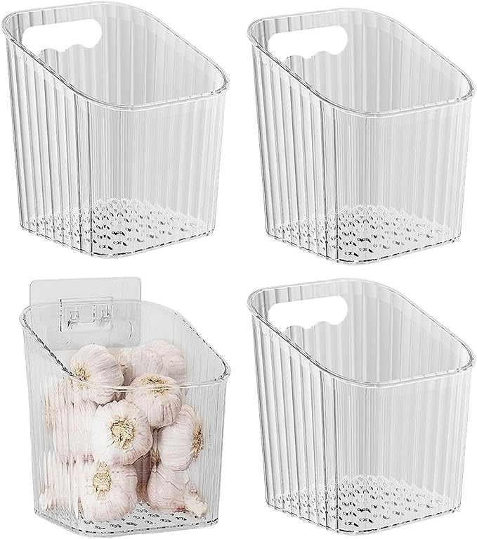 Adhesive Acrylic Shelves - Clear Wall Mounted Organizer Display Shelf | Storage Bins Containers for Bathroom Office Pantry Dorm Home Apartment RV Makeup Cabinet Garage