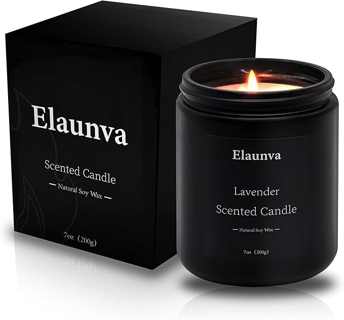 Lavender Scented Candle,7oz(200g),Natural Soy Wax,Aromatherapy Candles,Home Decorations,Romantic Present,Stress Relief and Relax Gift for Men and Women Christmas Gifts