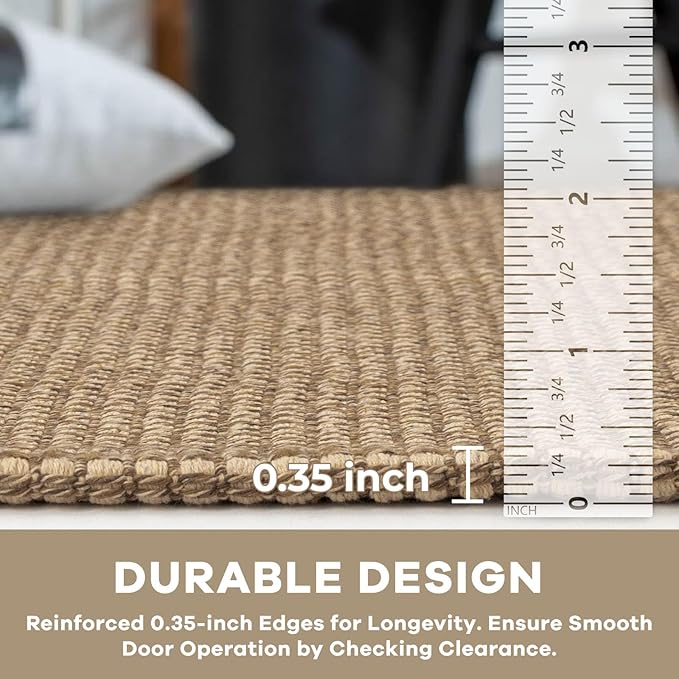 KOZYFLY Extra Long Runners for Hallways 3x18 ft Washable Kitchen Runner Non Slip Rubber Backed Hallway Rug Cotton Entryway Runner Rug Floor Carpet for Indoor Hall, Kitchen, Stair, Tan/Orange/Brown