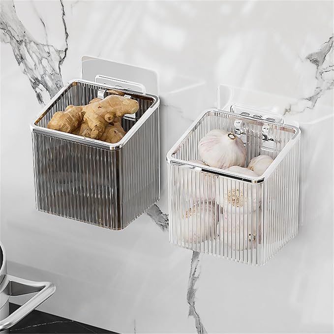 Floating Shelves Wall Bin Organizer Adhesive Wall Mounted Plastic Storage Organizer No Drilling Hanging Storage Containers Makeup Organizer Shelf for Office, Kitchen, Home
