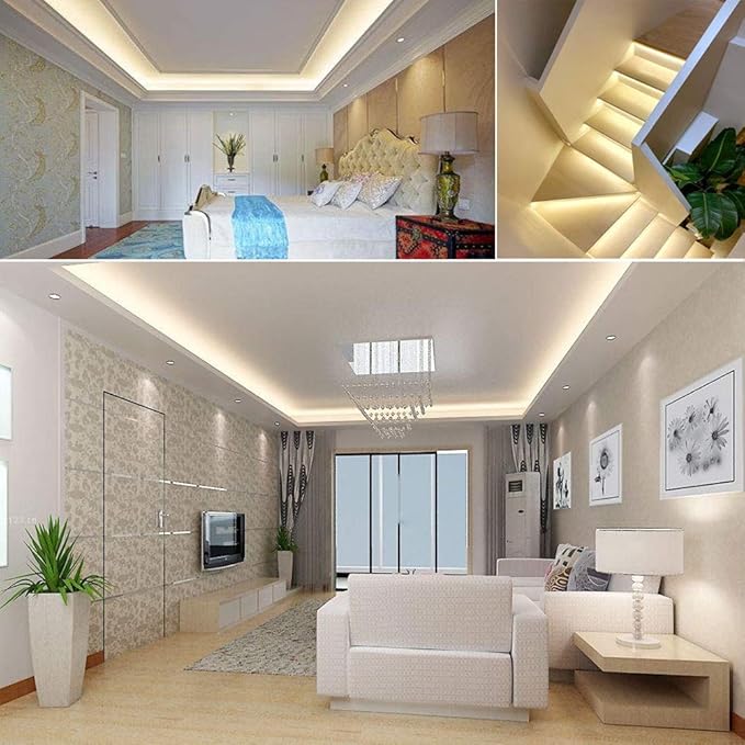 SUYOOULIN LED Strip Lights, SMD 2835 LED Strip, DC12V 1200LEDs 16.4Ft 26000LM High Density LED Light Strips Tube Waterproof IP67, 3 Times Brightness Than SMD3528 LED Strip, Natural White 4500K