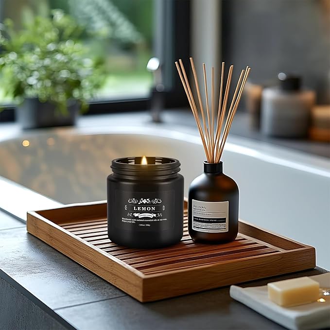 YOROXRG Scented Candles Gifts Set 24 Pack Soy Wax Travel Tin Jar Candles for Home 3.05 OZ for Mom for Christmas, Birthday, Thanksgiving, Mother's Day(Black)