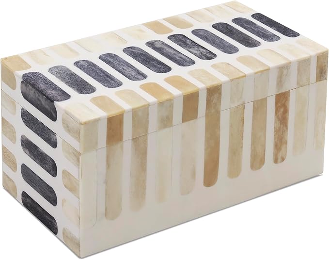 Handicrafts Home Decorative Organizer Box 10x5 – Large Keepsake Box with Lid, Modern Decorative Storage Box, Bohemian Coffee Table Décor, Jewelry & Memory Box, Decorative Accent Box for Home Décor