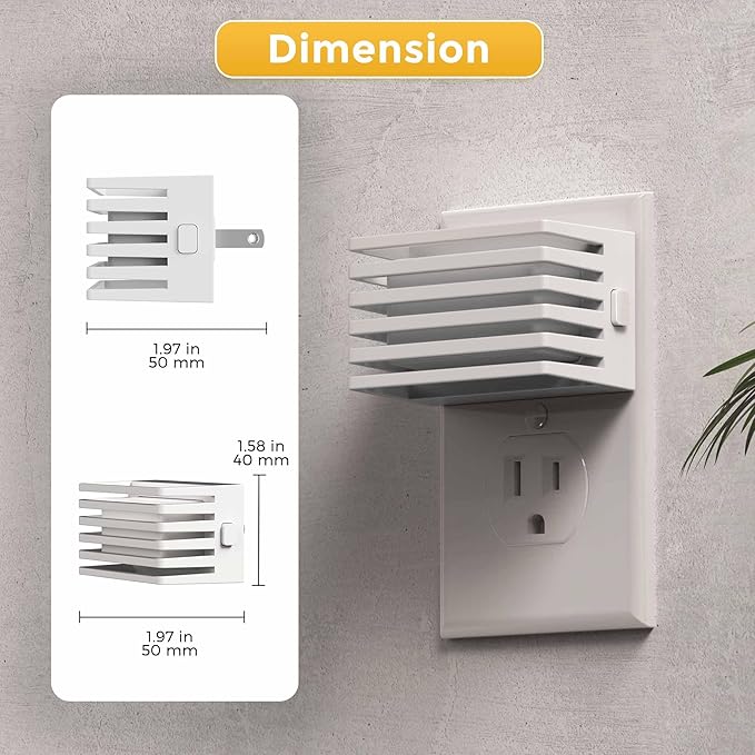 L LOHAS LED Night Lights Plug into Wall, 2 Pack Modern Night Light with Dusk to Dawn Sensor, Dimmable Plug in Night Light, Adjustable Brightness, 5000K White for Bedroom Bathroom Hallway