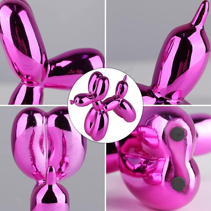 Red Balloon Dog Decor,Balloon Animal Decors, Room Shelf Decor Preppy,Cute Statue Home Decors, Bedroom Modern Sculpture Desk,Office Gold Decorations Small Figurines