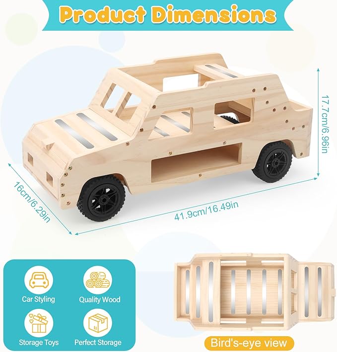 for Toniebox 1/2 Car Shelf Storage, Car Shelf Organizer for Tonies Figures Characters, Holder Tonieplay Game Controller Accessories, Display Collection 20~30 Characters