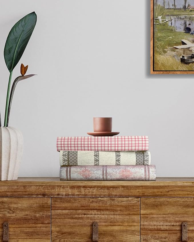 Decorative Wooden Book Box - Vintage Faux Book Boxes for Home Decor, Secret Storage with Magnetic Closure, Antique Style, Leather Cover Design, Perfect for Home Office Bookshelf, 10x7x1.6 Inches