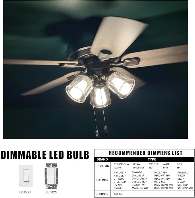 E26 Frosted LED Edison Bulbs, 6W Equivalent 60W,600LM,AC120V, Soft White 3000K,ST58 Dimmable Antique LED Filament Bulbs with 90+ CRI, Pack of 6 (6W=60W Soft White)